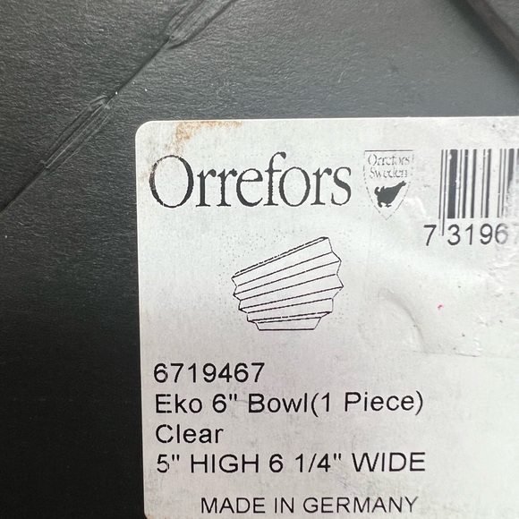 ORREFORS KOSTA BODA Eko  Bowl 6" -NEW! Msrp$125 - Picture 10 of 10